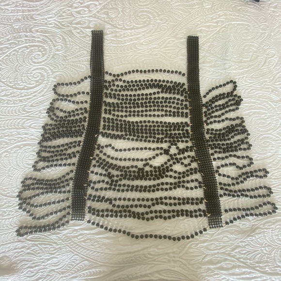 Black Beaded Women's Top - Picture 2 of 2